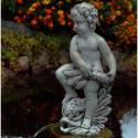 Boy taming a fish - overflow figure