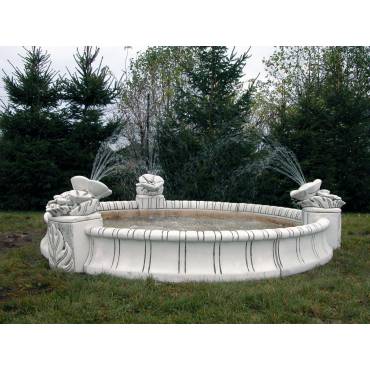 Round pool / fountain border 180 cm