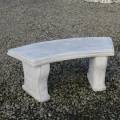 Garden bench with a leaf motif - curved