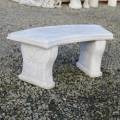 Garden bench with a leaf motif - curved